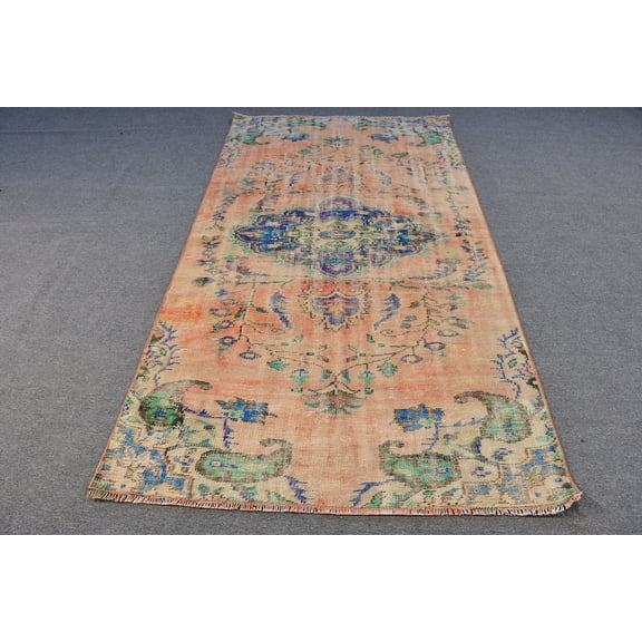 Vintage Rug, Turkish Rug, Area Rug, Antique Carpet, 54x96 inches Orange Rug, Organic Indoor Carpet, Outdoor Rug, Bedroom Carpet, 12151