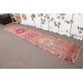 thumbnail image 1 of Vintage Rug, Turkish Rug, Cool Rugs, Anatolian Rug, 2.4x12.4 ft Runner Rug, 1 of 9