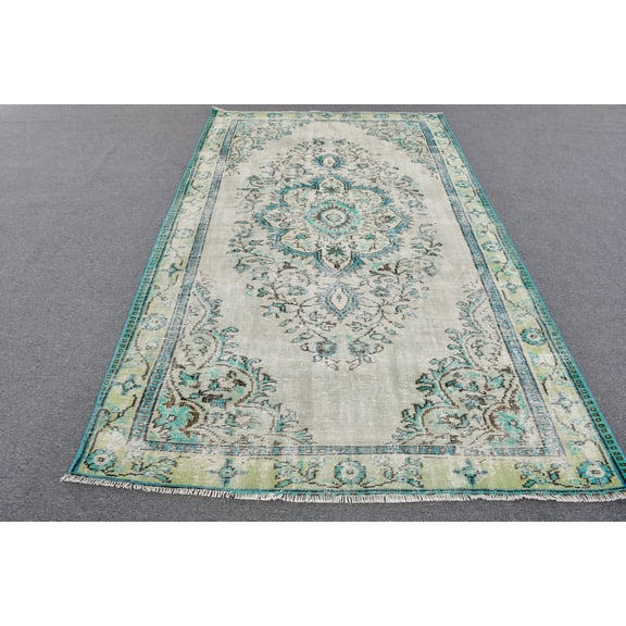 Vintage Rug, Turkish Rug, Large Carpet, Home Decor Rug, 63x101 inches Beige Rug, Handwoven Living Room Rugs, Handmade Bedroom Rug, 12122