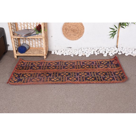 Vintage Rug, Turkish Rugs, Home Decor Rug, 2.2x4.9 ft Small Rug, Moroccan Rug