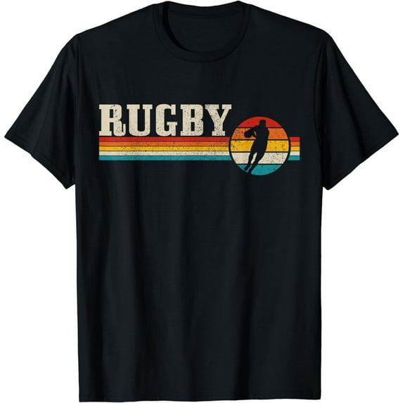 Vintage Rugby Player Sports Retro Men Boys Soccer T-Shirt