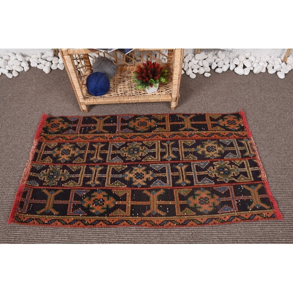 Vintage Rugs, 1.9x3.4 ft Small Rug, Colorful Rug, Cool Rugs, Turkish Rug