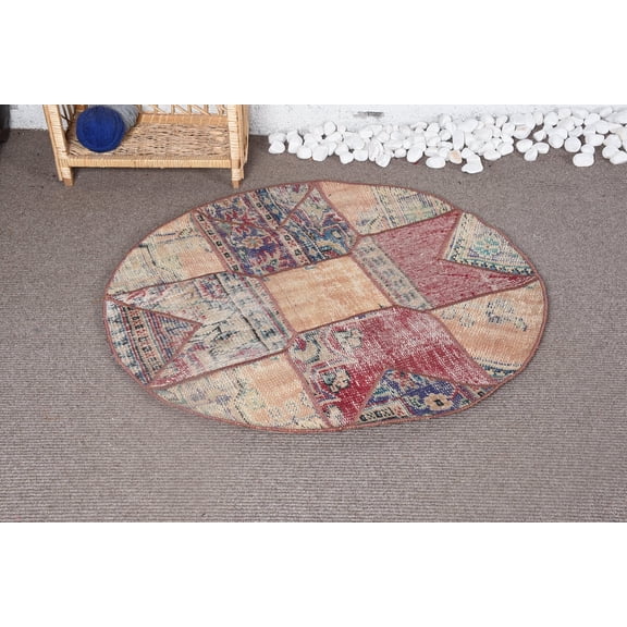 Vintage Rugs, Anatolian Rug, 3.3x3.3 ft Small Rugs, Turkish Rugs, Oriental Rug