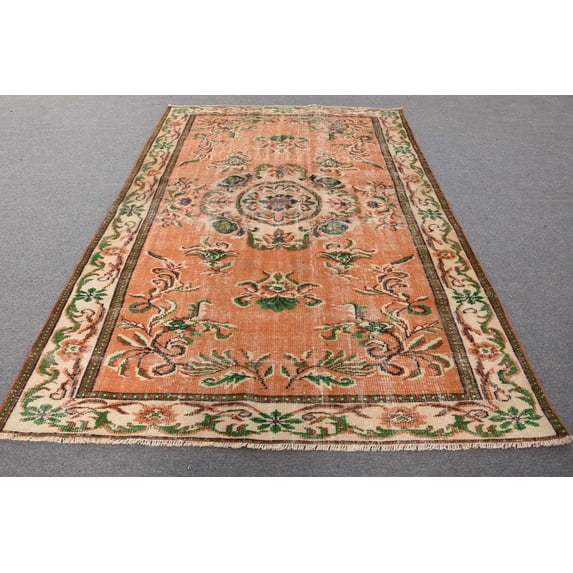 Vintage Rugs, Turkish Rug, 6.1x9.2 ft Large Rug, Colorful Rug, Home Decor Rugs