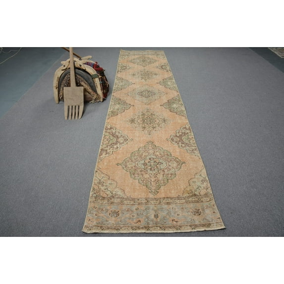 Vintage Rugs, Turkish Rugs, 3x13 ft Runner Rug, Home Decor Rug, Moroccan Rug