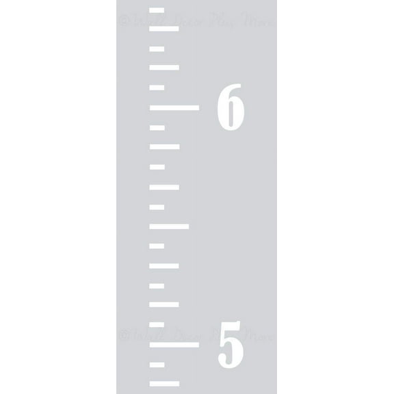Vintage Ruler Oversized Plain Growth Chart Wall Decal Vinyl Stickers 6 Foot WhiteRDD18