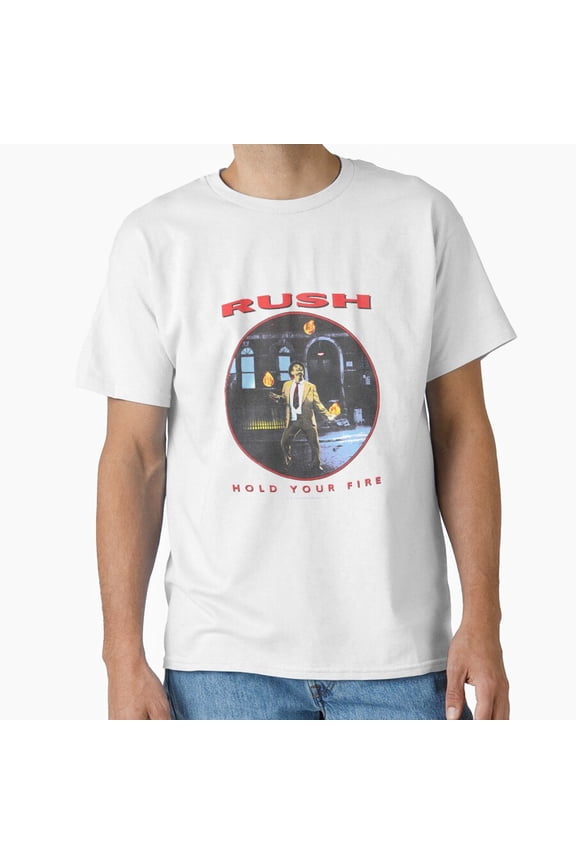 Vintage Rush 198Hold Your Fire Tour Concert Progressive Rock Shield Top T-Shirt