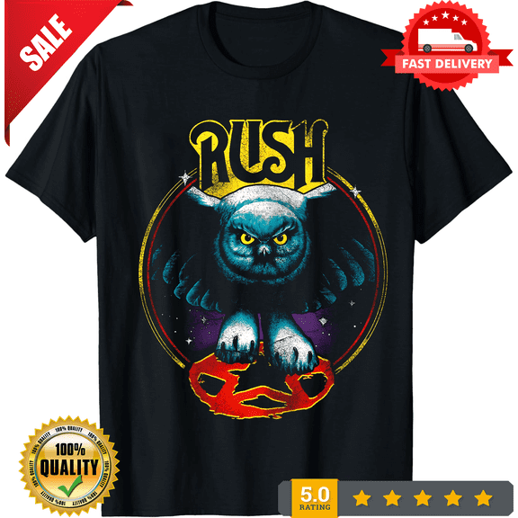 Vintage Rush Band Black T-Shirt Gift Fans Rock Music All Size, LIMITED EDITION-TH67550