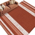 thumbnail image 1 of Vintage Rust Red Striped Area Rug 5x8 Washable Rug Non Slip Farmhouse Modern Stripes Boho Large Area Rug Soft Stainresistant Indoor Floor Carpet for Living Room Bedroom Office Dining Room Nursery, 1 of 9