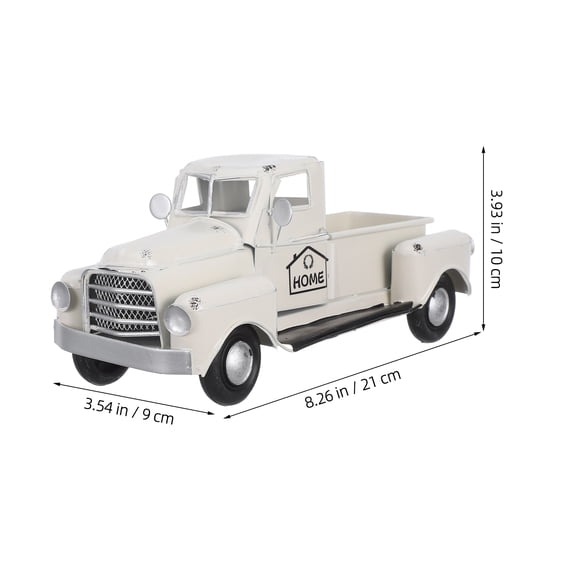 Vintage Rust Truck Decor Metal Truck Figurine for Festive Tabletop Display Classic Farmhouse Style Retro Car Model Decoration