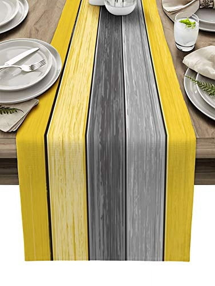 Vintage Rustic Barn Wood Texture Gradient Linen Rectangle Table Runner ...