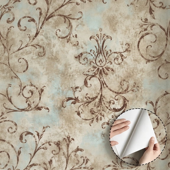 Vintage Rustic Autumn Wildflower Wallpaper Peel and Stick Waterproof ...