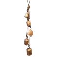 thumbnail image 1 of Vintage Rustic Metal Hanging Cowbells – Set of 5 Handmade Bells on Jute Rope, Farmhouse Christmas Wall Decor, 1 of 7