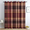 thumbnail image 1 of Vintage Rustic Plaid Gingham Blackout Curtains For Bedroom Living Room, Thermal Insulated Room Darkening Grommet Drapes, Window Treatments & Home Decor 53"W x 84"L (Pack of 2), 1 of 6
