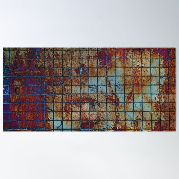 Vintage Rustic Tiles Poster Wall Art, Modern Wall Decor For Living Room Bedroom, 16x24 UNFRAMED