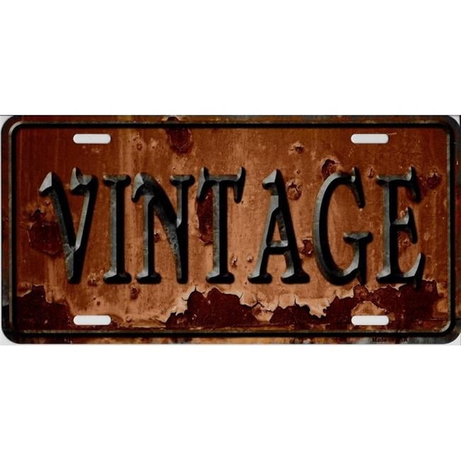 Vintage Rusty Look Metal License Plate