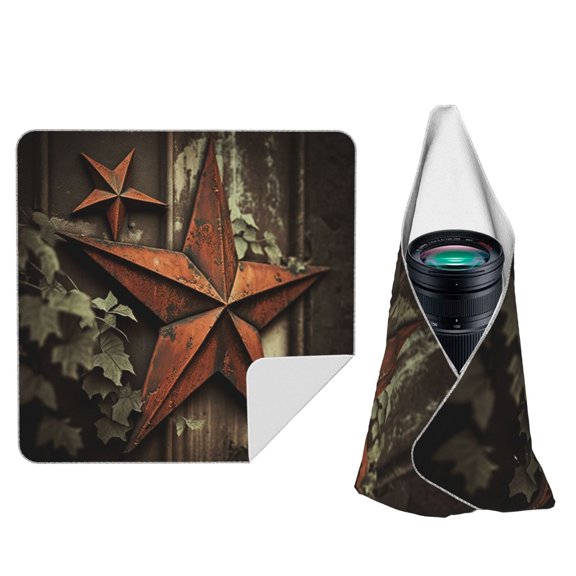 Vintage Rusty Stars Primitive Country Rustic Magic Self-Adhesive Camera Wrap, Anti-Scratch & Dust-Proof Protective Equipment Cloth 10x10