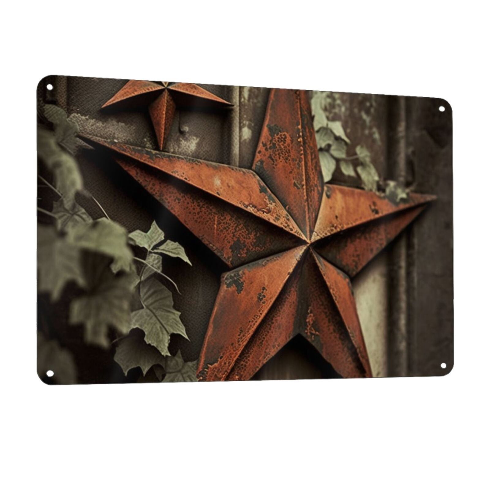 Tin Rustic Signs Vintage Rusty Stars Primitive Country Rustic Metal Tin Sign Wall Decor ...