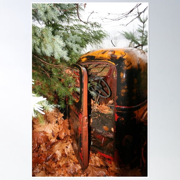 Vintage Rusty Truck Poster Wall Art, Modern Wall Decor, 8x12 UNFRAMED