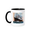 thumbnail image 1 of 3dRose, Vintage S.S. Manhattan United States Lines Ocean Liner Poster, 15oz Two-Tone Black Mug, 1 of 3