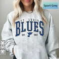 thumbnail image 1 of Vintage ST. Louis Hockey Sweatshirt, Retro Blues Ice Hockey Shirt,Sport Grey Color,Size L, 1 of 5