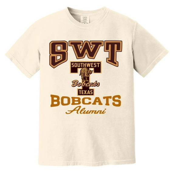 Vintage SWT Southwest Texas University Bobcat Alumni Gift Comfort Color T-Shirt