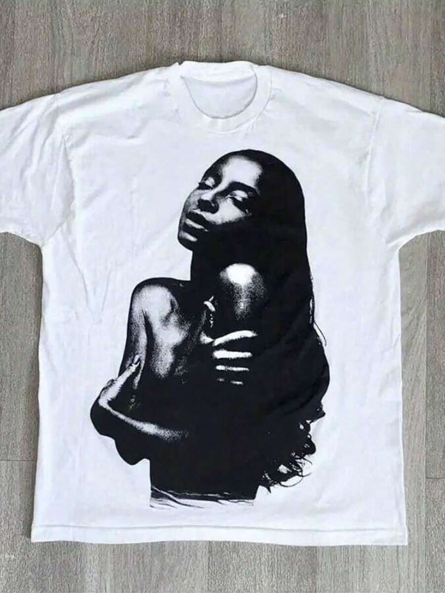 Vintage Sade Love Story Album Cover T-Shirt | Big Print Graphic