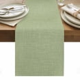 thumbnail image 1 of Vintage Sage Green Table Runner - 70 Inch Long, Kitchen Dining Table Runner Dresser Scarves, Farmhouse Retro Beige Solid Color Farmhouse Decor for Coffee Tables Wedding Party Banquet, 1 of 8