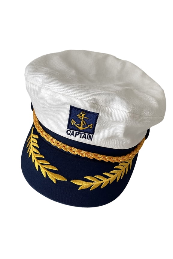 Vintage Sailing Captain Hat Breathable Cotton Embroidered Headwear Unisex Halloween Headwear