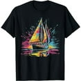 thumbnail image 1 of Vintage Sailing | Cool Retro Boating Nautical Sailboat #4 T-Shirt, 1 of 5