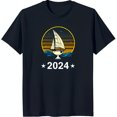 Vintage Sailing Graphic Black TShirt for Sea Lovers Stylish 2024