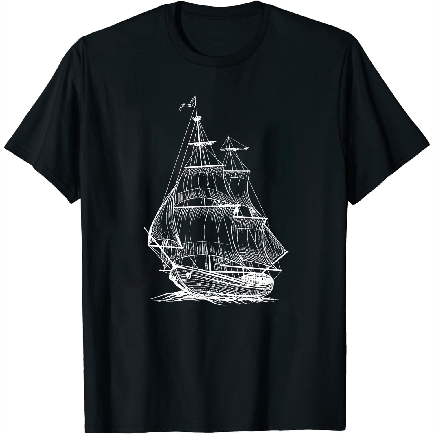Vintage Sailing Ship Gift Classic Old sailboat Ship TShirt