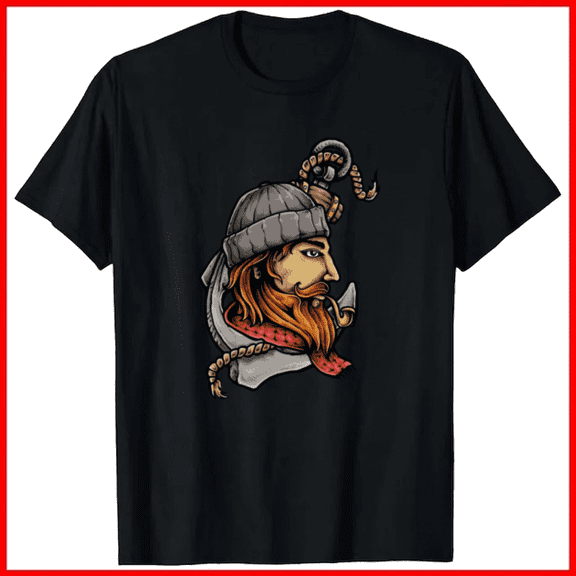 Vintage Sailor Captain Smoking Pipe Maritime Legend Tee Unisex T-Shirt, up to size 5XL