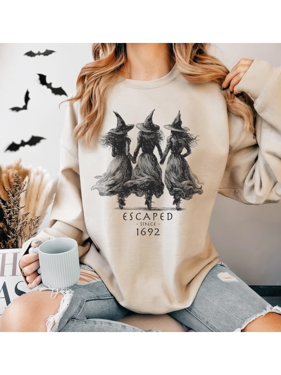 Vintage Salem Witch Sweatshirt - 1692 Witchy Hoodie - Retro Gothic Spooky Season Sweater