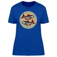 thumbnail image 1 of Vintage Salmon Fishes T-Shirt Women -Image by Shutterstock, Female XX-Large, 1 of 2