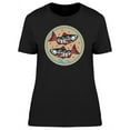 thumbnail image 1 of Vintage Salmon Fishes T-Shirt Women -Image by Shutterstock, Female x-Large, 1 of 2