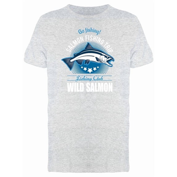 Vintage Salmon Fishing Sign Tee Men's -Image by Shutterstock