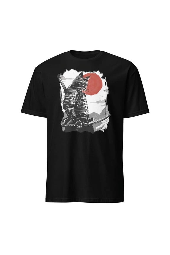 Vintage Samurai Cat Shirt Japanese Warrior Ukiyo-E Ninja Cat Sensei T-Shirt Size S-3Xlhot Trending Birthday Gifts