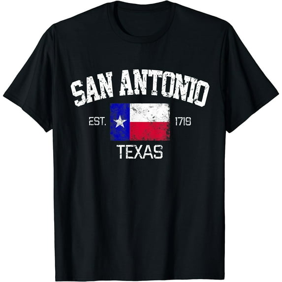 Vintage San Antonio Texas EST 1718 Souvenir Gift T-Shirt