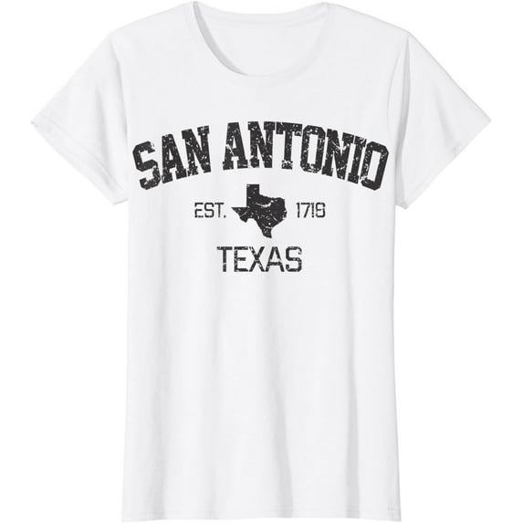 Vintage San Antonio Texas EST 1718 Souvenir Gift T-Shirt