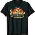thumbnail image 1 of Vintage San California Black T-Shirt with Sunset Trees & Lighthouse Design 1900 W Figueroa, 1 of 5