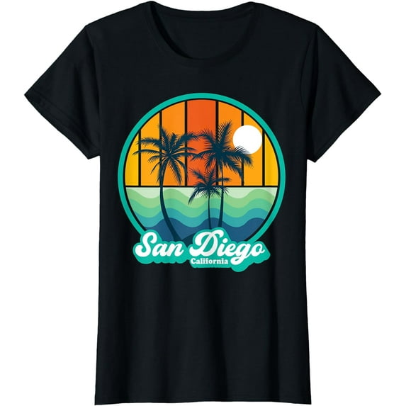 Vintage San Diego California Summer Vacation Beach Souvenirs T-Shirt
