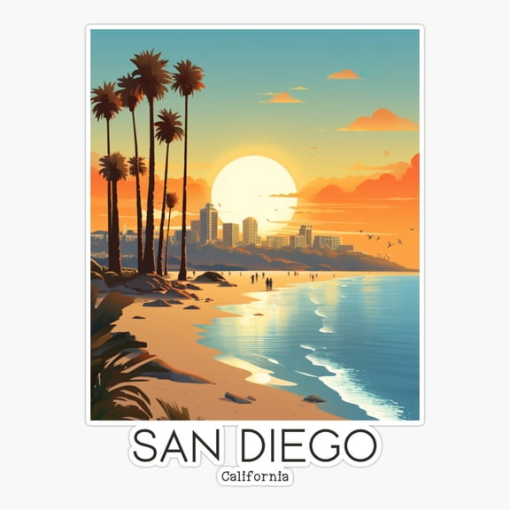 Vintage San Diego California Travel Sticker