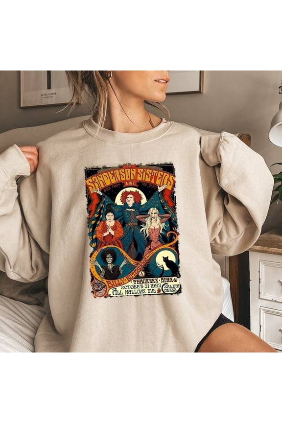 Vintage Sanderson Sisters , Retro Hocus Pocus, 90S Movie Sweater, Witch Sisters ,, Full size S-5XL