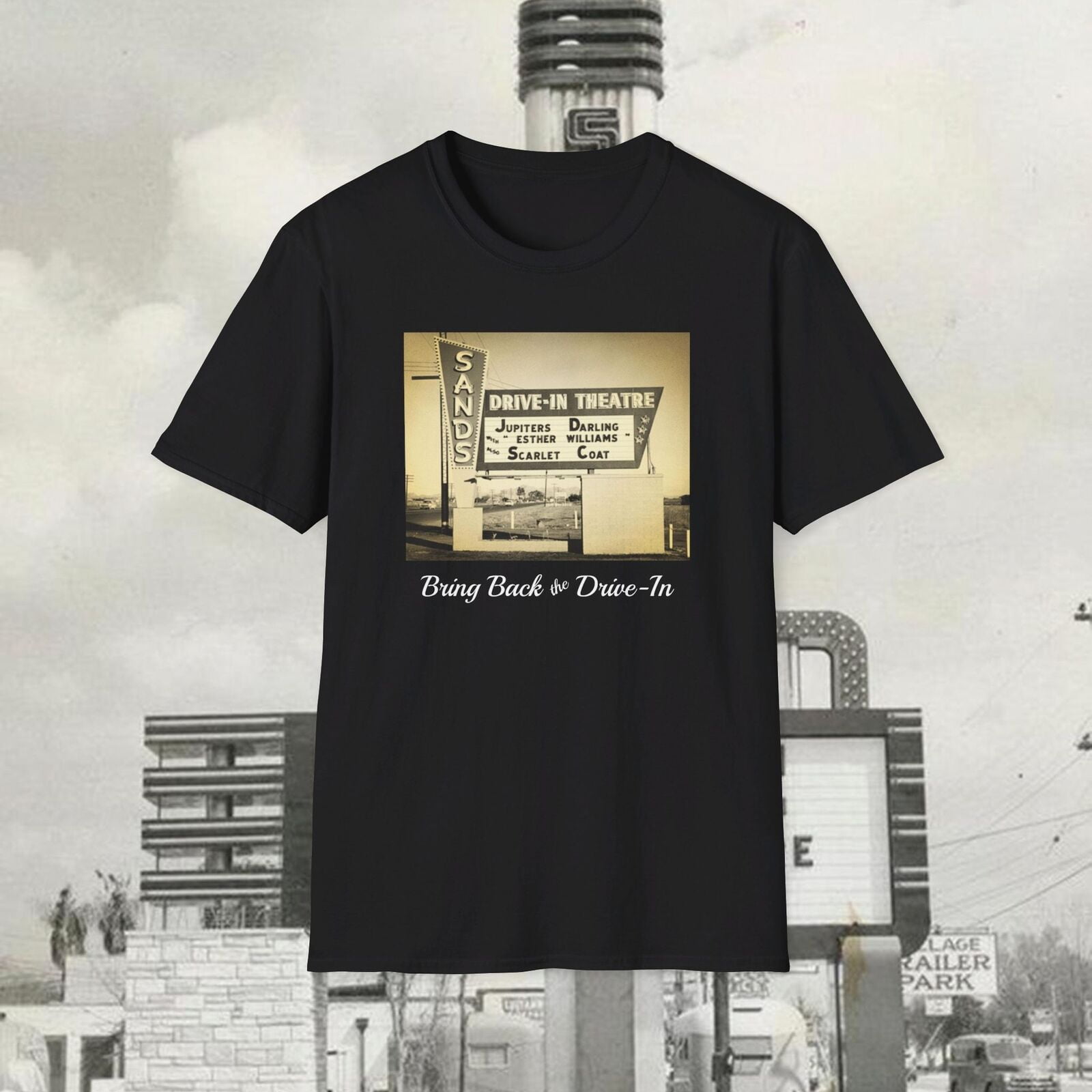 Vintage Sands DriveIn Movie Theater Marquee Sign Mesa Arizona