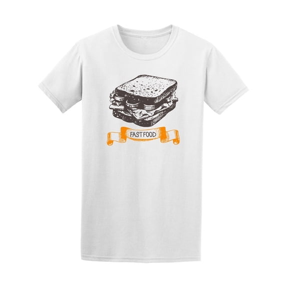 Vintage Sandwich Fast Food Menu Tee Men's -Image by Shutterstock