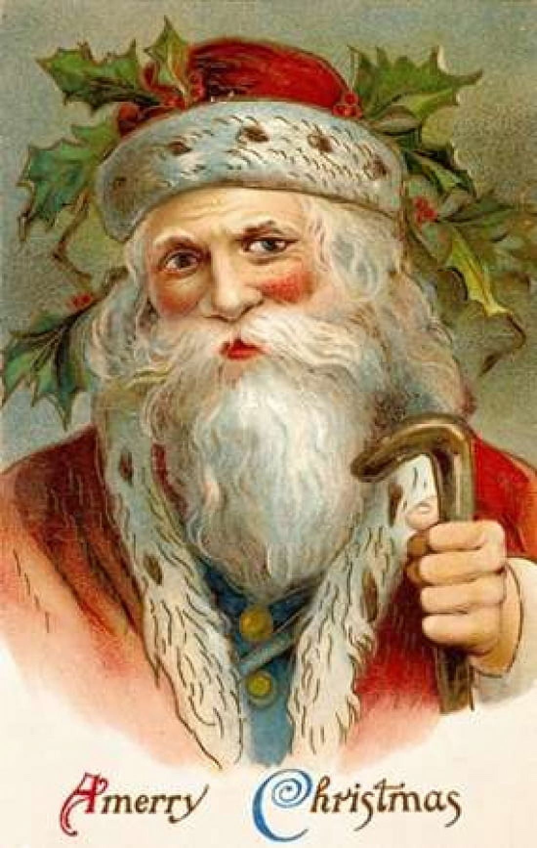Vintage Santa Canvas Art - Unknown (24 x 36)