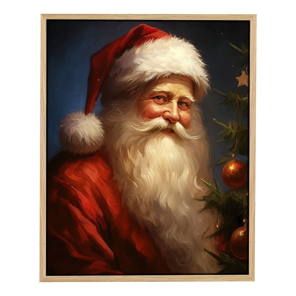 Vintage Santa Claus Wall Art Winter Christmas Poster Picture Wall Decor