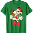 thumbnail image 1 of Vintage Santa Minnie Mouse Holiday Christmas DTG Print Unisex T-Shirt,Irish Green Color,Size YL, 1 of 5