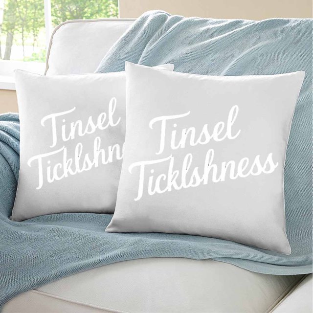 Vintage Santa Monica I Tinsel Ticklishness pillows case 18x18 inch set